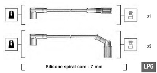 MAGNETI MARELLI Gyújtókábel készlet MSK632_MM