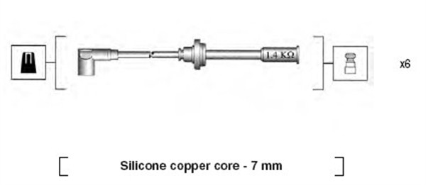 MAGNETI MARELLI Gyújtókábel készlet MSK633_MM