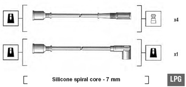 MAGNETI MARELLI Gyújtókábel készlet MSK635_MM