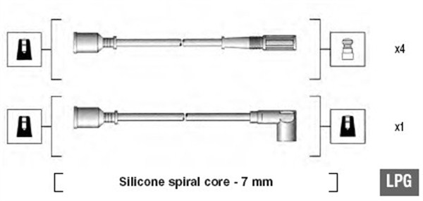 MAGNETI MARELLI Gyújtókábel készlet MSK639_MM