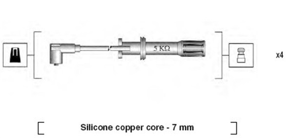 MAGNETI MARELLI Gyújtókábel készlet MSK642_MM