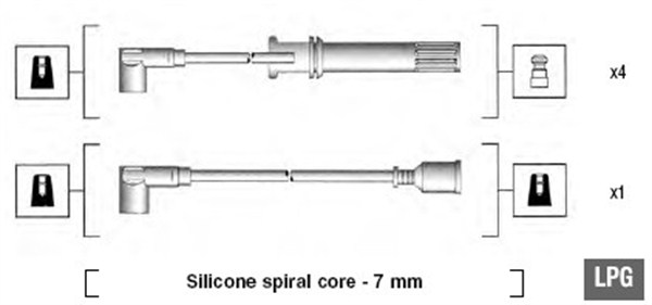 MAGNETI MARELLI Gyújtókábel készlet MSK643_MM