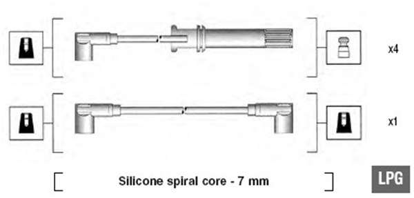 MAGNETI MARELLI Gyújtókábel készlet MSK644_MM