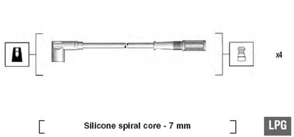 MAGNETI MARELLI Gyújtókábel készlet MSK645_MM