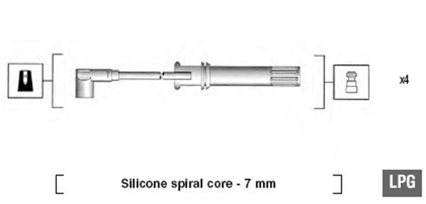 MAGNETI MARELLI Gyújtókábel készlet MSK648_MM