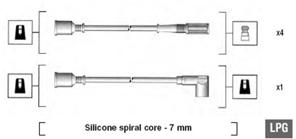 MAGNETI MARELLI Gyújtókábel készlet MSK649_MM