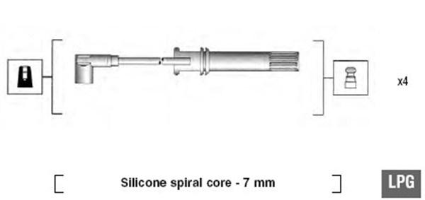 MAGNETI MARELLI Gyújtókábel készlet MSK650_MM