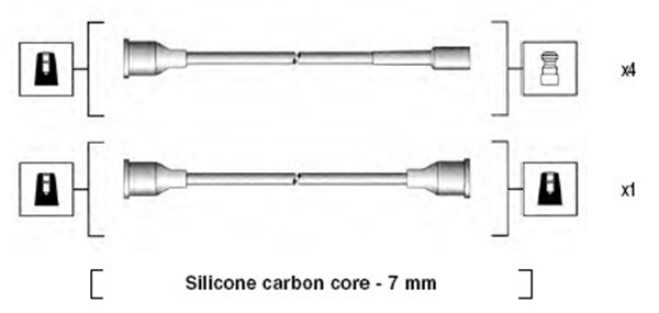 MAGNETI MARELLI Gyújtókábel készlet MSK662_MM