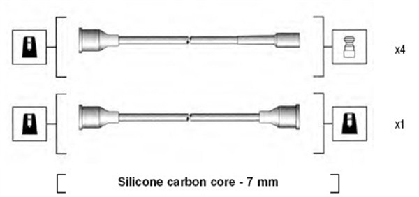 MAGNETI MARELLI Gyújtókábel készlet MSK663_MM