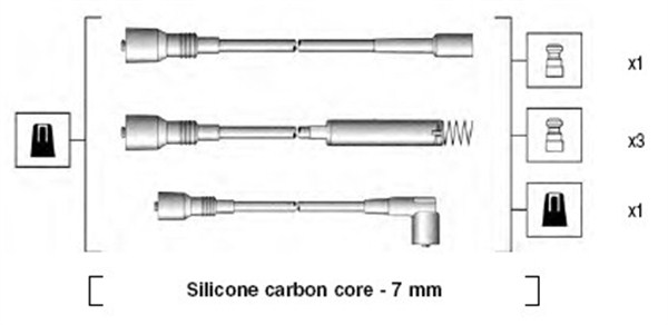 MAGNETI MARELLI Gyújtókábel készlet MSK667_MM