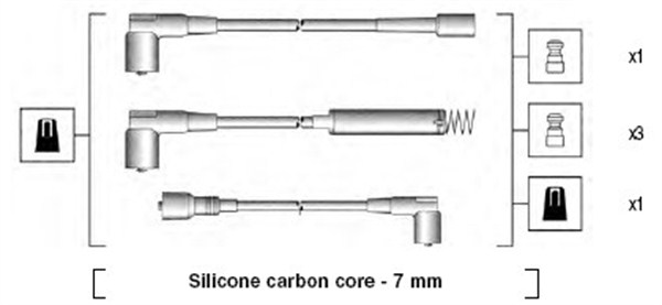 MAGNETI MARELLI Gyújtókábel készlet MSK668_MM