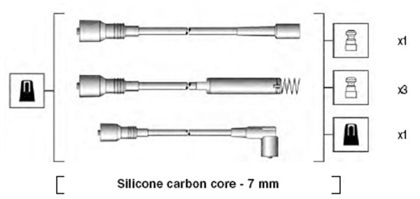 MAGNETI MARELLI Gyújtókábel készlet MSK670_MM