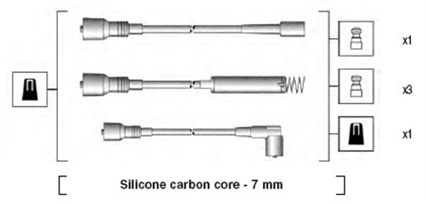 MAGNETI MARELLI Gyújtókábel készlet MSK671_MM