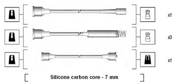 MAGNETI MARELLI Gyújtókábel készlet MSK678_MM