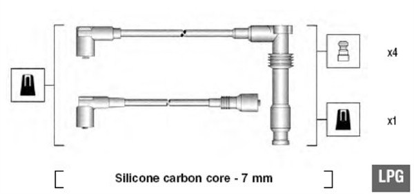 MAGNETI MARELLI Gyújtókábel készlet MSK681_MM