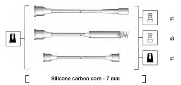MAGNETI MARELLI Gyújtókábel készlet MSK685_MM