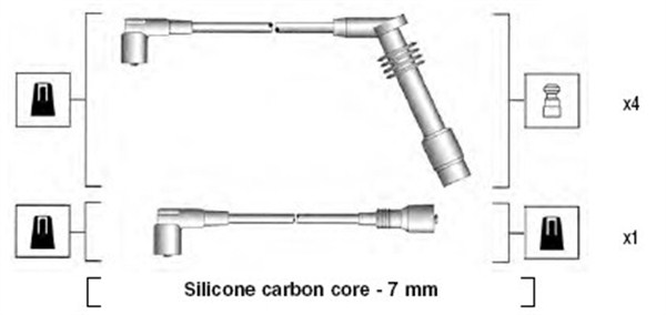 MAGNETI MARELLI Gyújtókábel készlet MSK688_MM