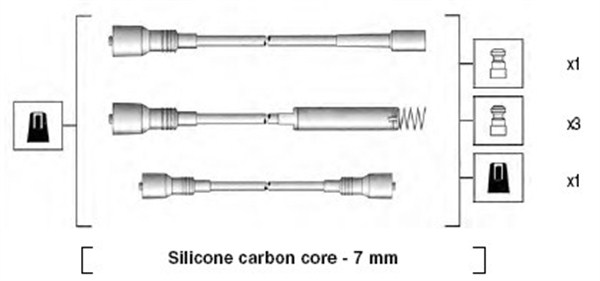 MAGNETI MARELLI Gyújtókábel készlet MSK691_MM