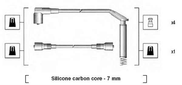MAGNETI MARELLI Gyújtókábel készlet MSK693_MM