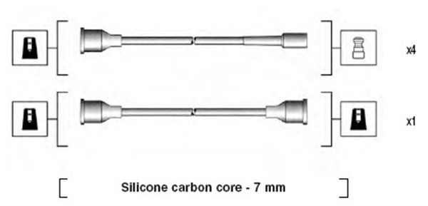 MAGNETI MARELLI Gyújtókábel készlet MSK694_MM