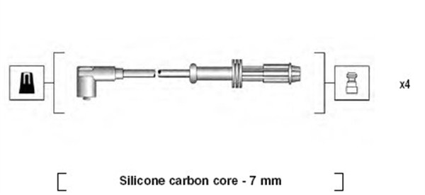 MAGNETI MARELLI Gyújtókábel készlet MSK701_MM