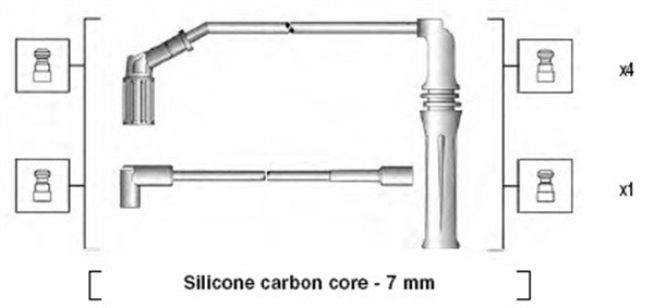MAGNETI MARELLI Gyújtókábel készlet MSK704_MM