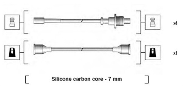 MAGNETI MARELLI Gyújtókábel készlet MSK705_MM