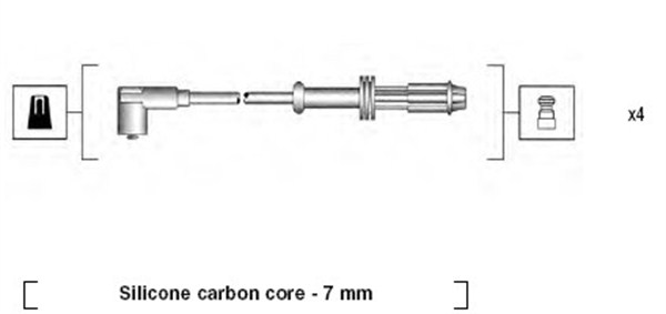 MAGNETI MARELLI Gyújtókábel készlet MSK707_MM