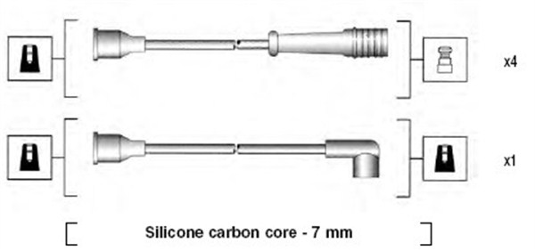 MAGNETI MARELLI Gyújtókábel készlet MSK708_MM