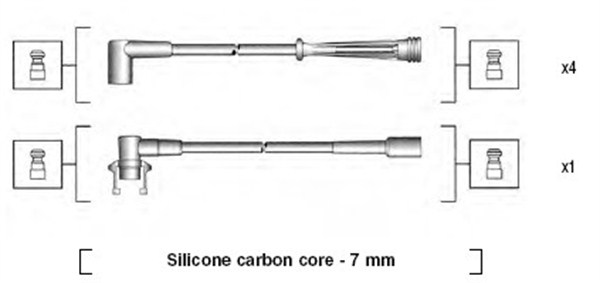 MAGNETI MARELLI Gyújtókábel készlet MSK710_MM