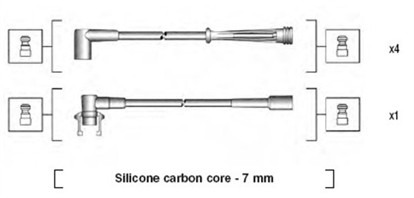 MAGNETI MARELLI Gyújtókábel készlet MSK711_MM