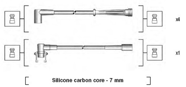 MAGNETI MARELLI Gyújtókábel készlet MSK714_MM