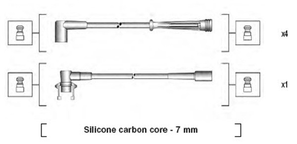 MAGNETI MARELLI Gyújtókábel készlet MSK715_MM