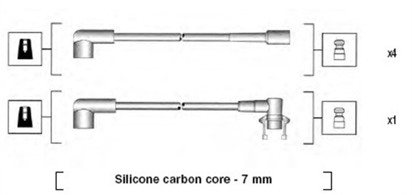 MAGNETI MARELLI Gyújtókábel készlet MSK721_MM