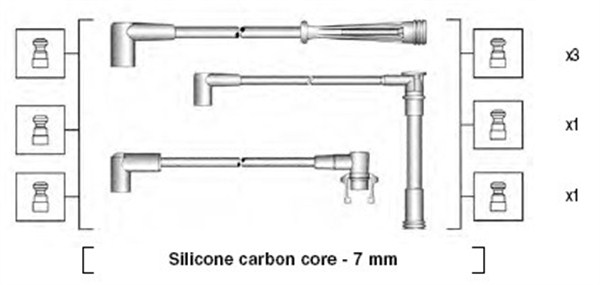 MAGNETI MARELLI Gyújtókábel készlet MSK725_MM