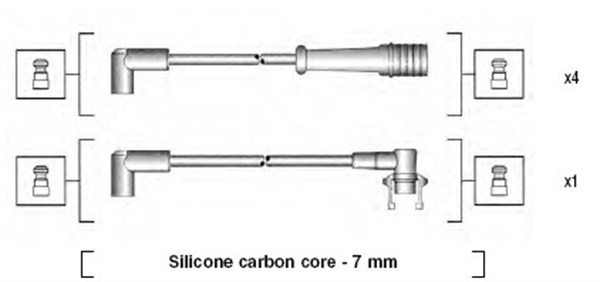 MAGNETI MARELLI Gyújtókábel készlet MSK728_MM