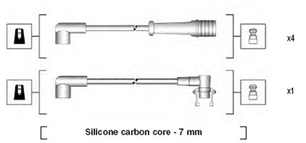 MAGNETI MARELLI Gyújtókábel készlet MSK729_MM