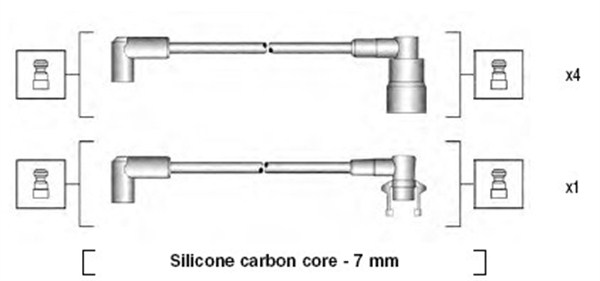 MAGNETI MARELLI Gyújtókábel készlet MSK731_MM