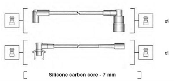 MAGNETI MARELLI Gyújtókábel készlet MSK734_MM