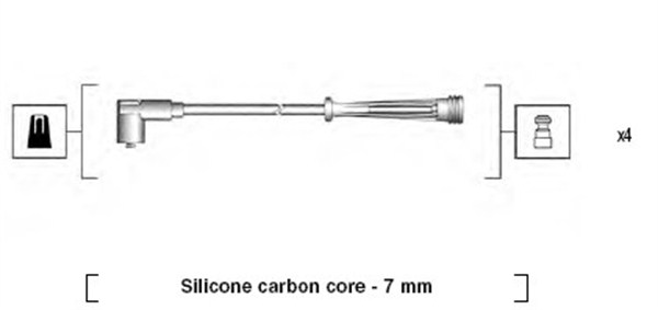 MAGNETI MARELLI Gyújtókábel készlet MSK735_MM