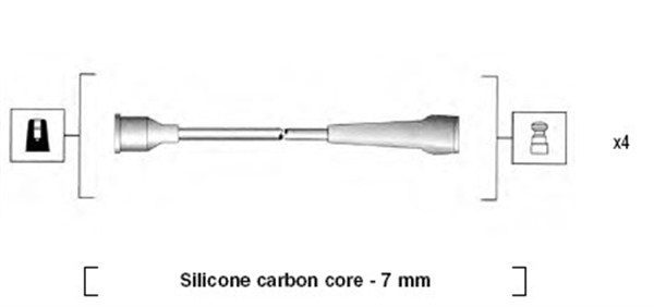 MAGNETI MARELLI Gyújtókábel készlet MSK740_MM