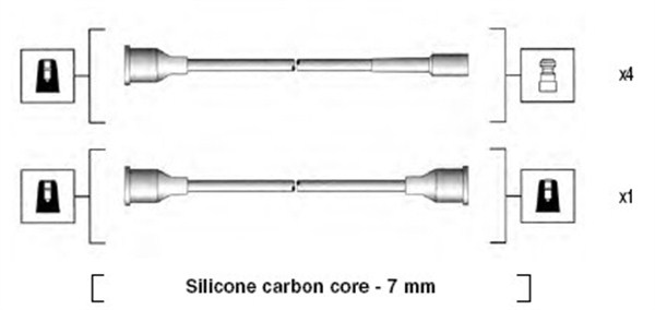 MAGNETI MARELLI Gyújtókábel készlet MSK743_MM