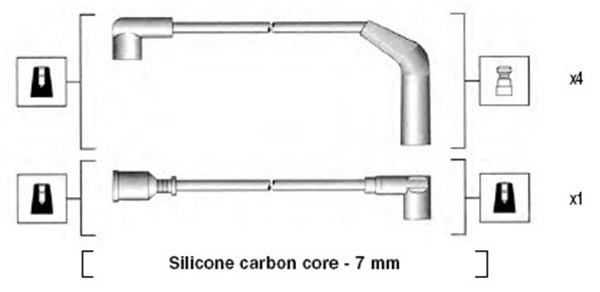 MAGNETI MARELLI Gyújtókábel készlet MSK744_MM