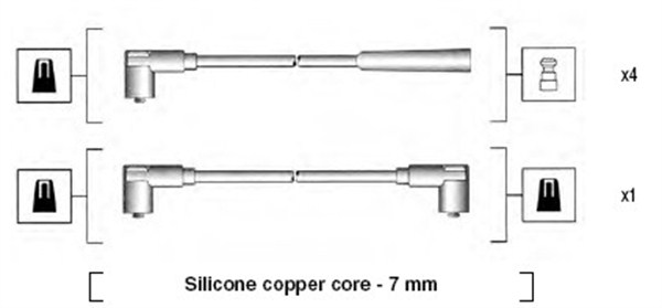 MAGNETI MARELLI Gyújtókábel készlet MSK745_MM