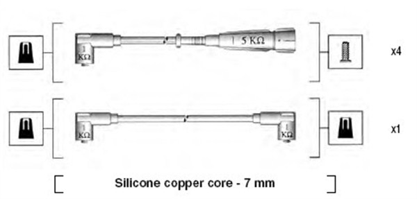 MAGNETI MARELLI Gyújtókábel készlet MSK746_MM