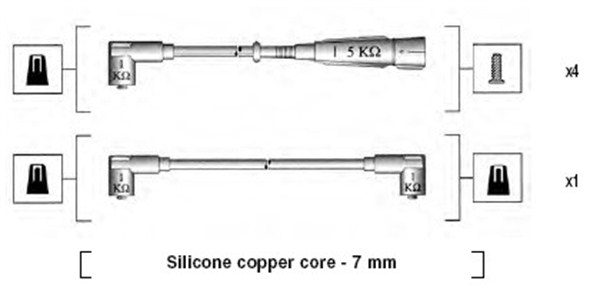 MAGNETI MARELLI Gyújtókábel készlet MSK749_MM