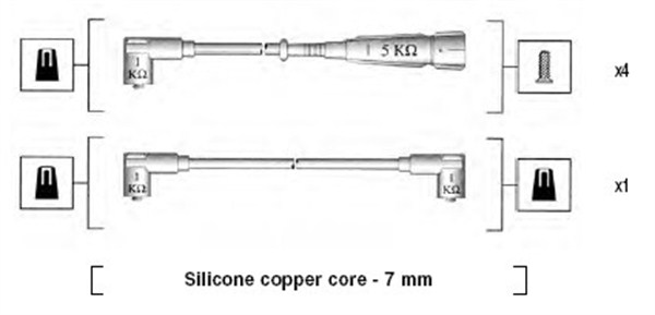 MAGNETI MARELLI Gyújtókábel készlet MSK752_MM