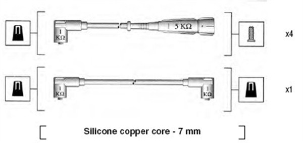 MAGNETI MARELLI Gyújtókábel készlet MSK753_MM