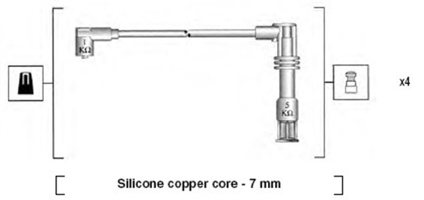 MAGNETI MARELLI Gyújtókábel készlet MSK758_MM