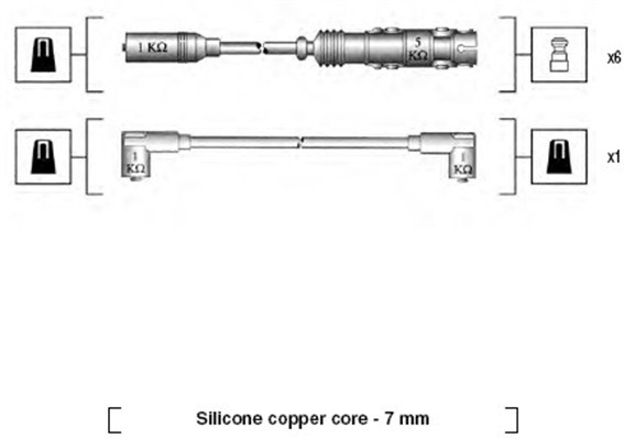 MAGNETI MARELLI Gyújtókábel készlet MSK759_MM